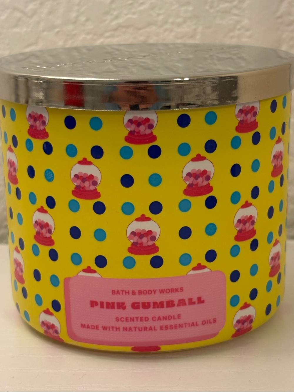 Bath & Body Works Pink Gumball scented 3 wick candle